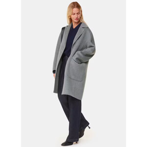 Whistles Grey Cassie Double Face Pocket Coat